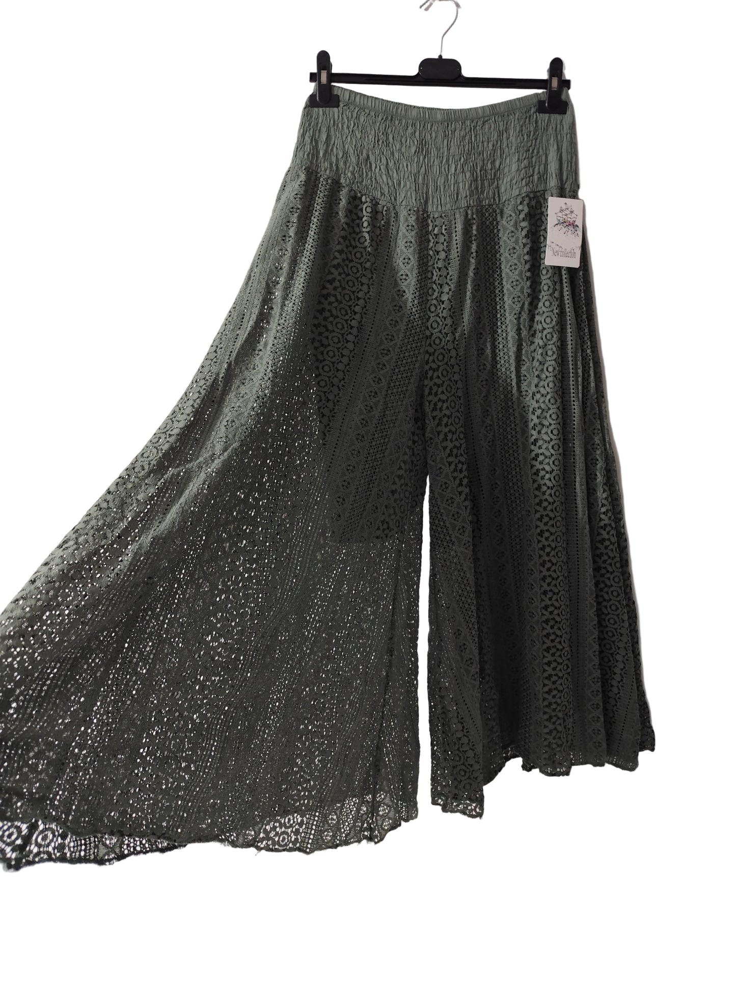 Pantalon Palazzo en Dentelle Crochet – Esprit Bohème Chic