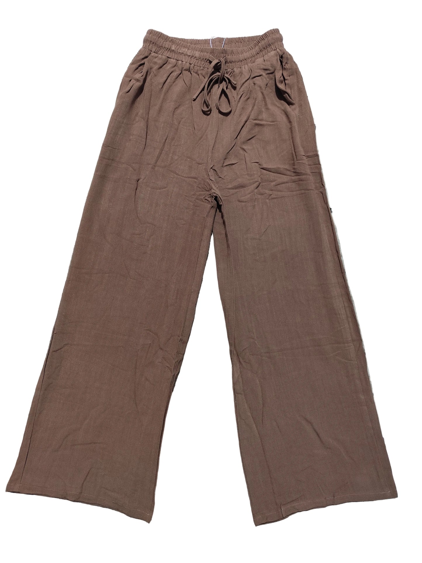 Pantalon Large en Gaze de Coton & Lin – L'Élégance Décontractée"(J005)"