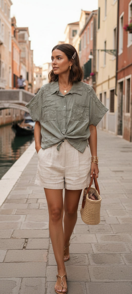 Chemise légère style bohème chic