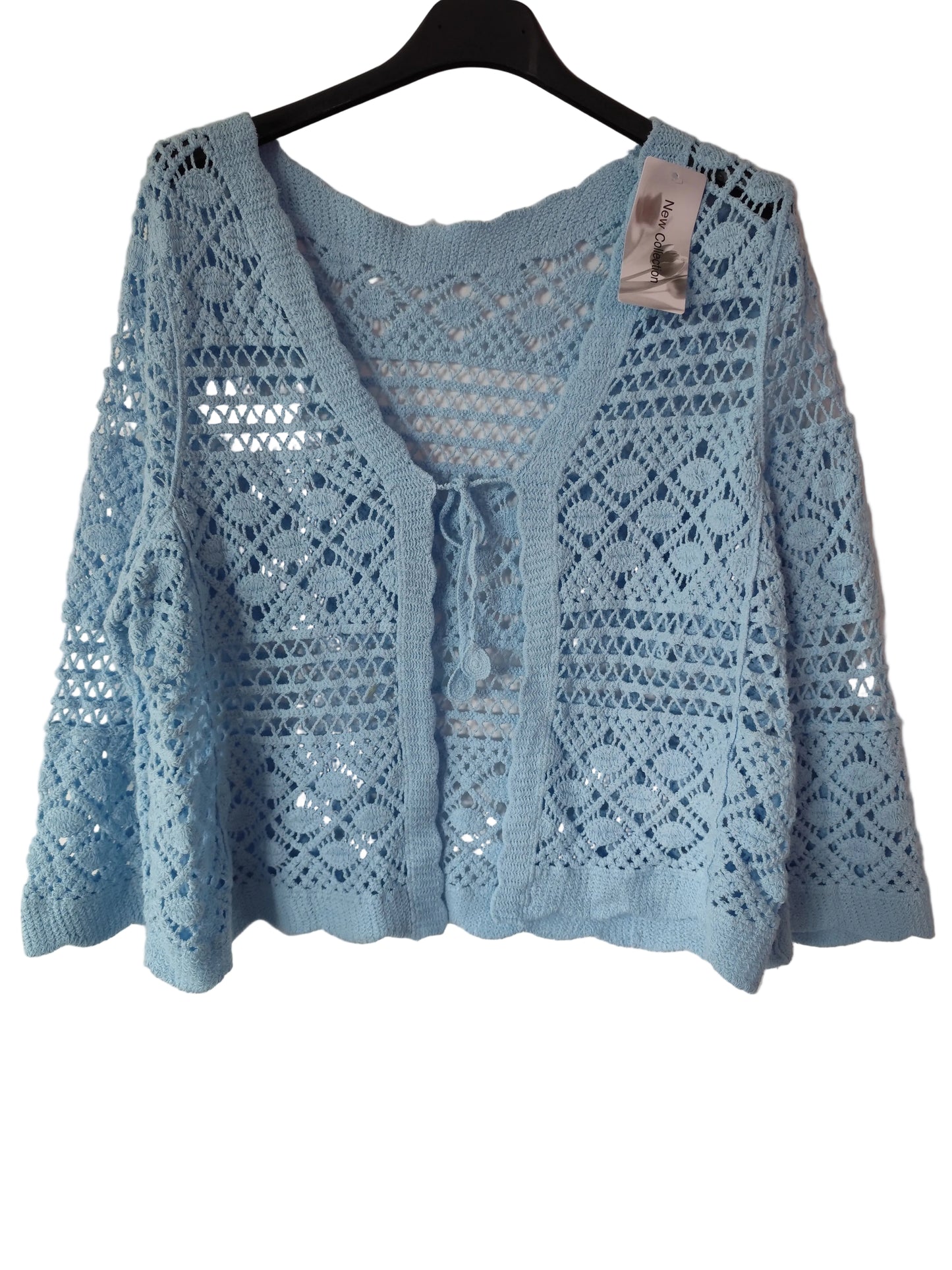 Gilet Court en Crochet ajouré – Style Bohème Chic