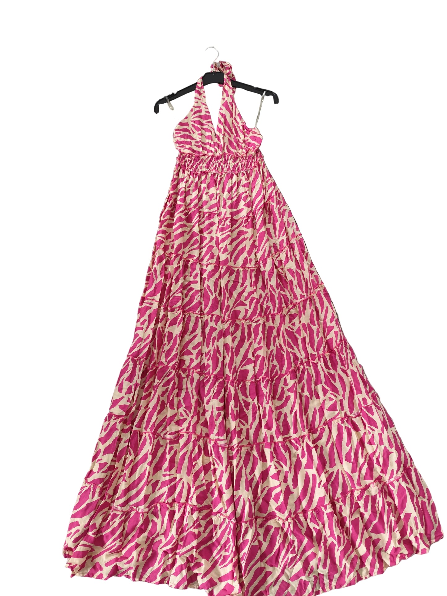 Robe longue estivale à motif zébré – Style bohème chic