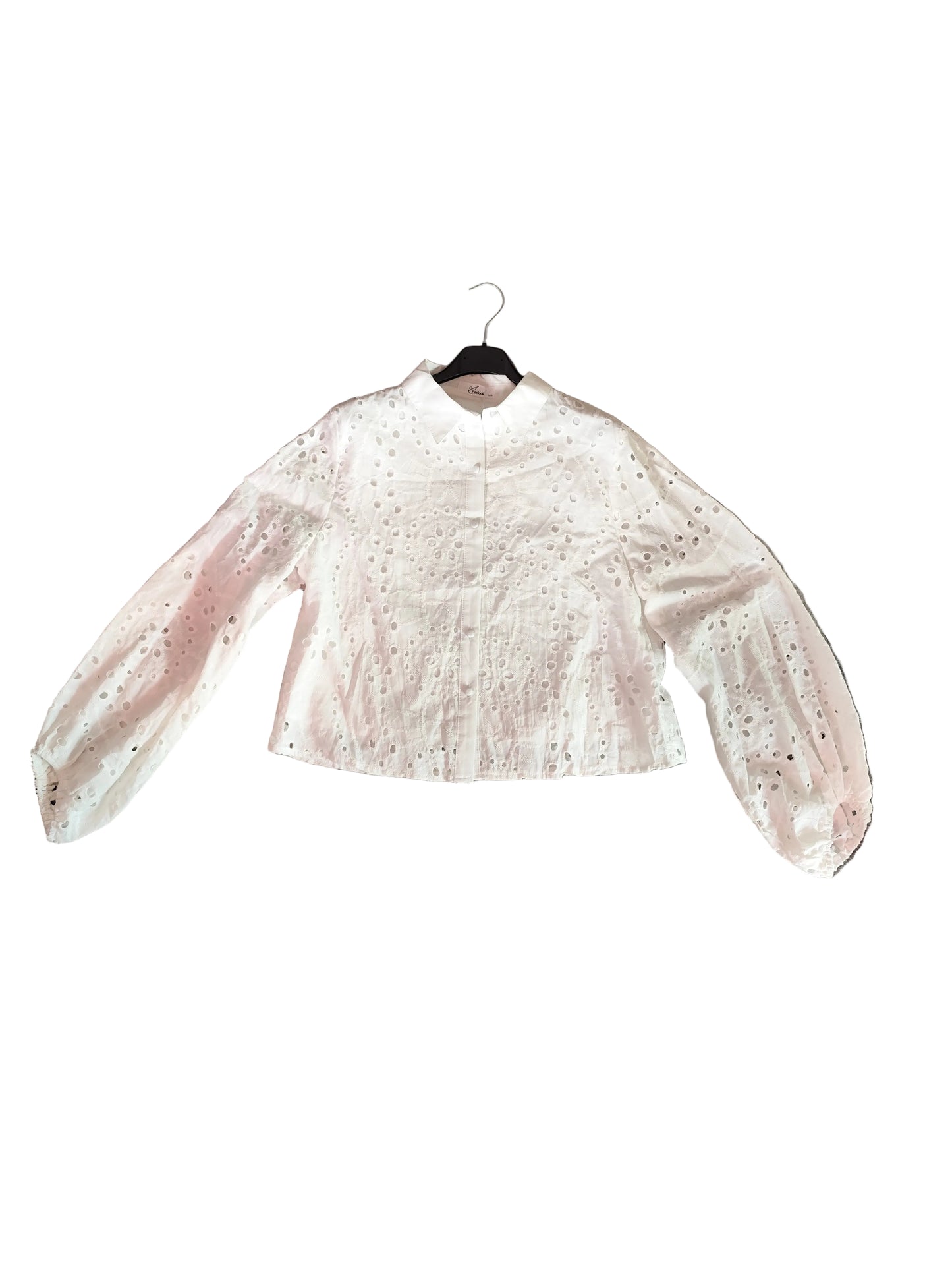 🌸 Blouse Romantique en Broderie Anglaise – 100% Coton