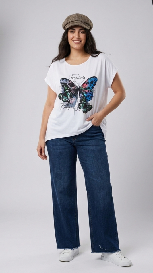 🌟 T-Shirt Graphique "Chic & Relax" – Fabriqué en Italie