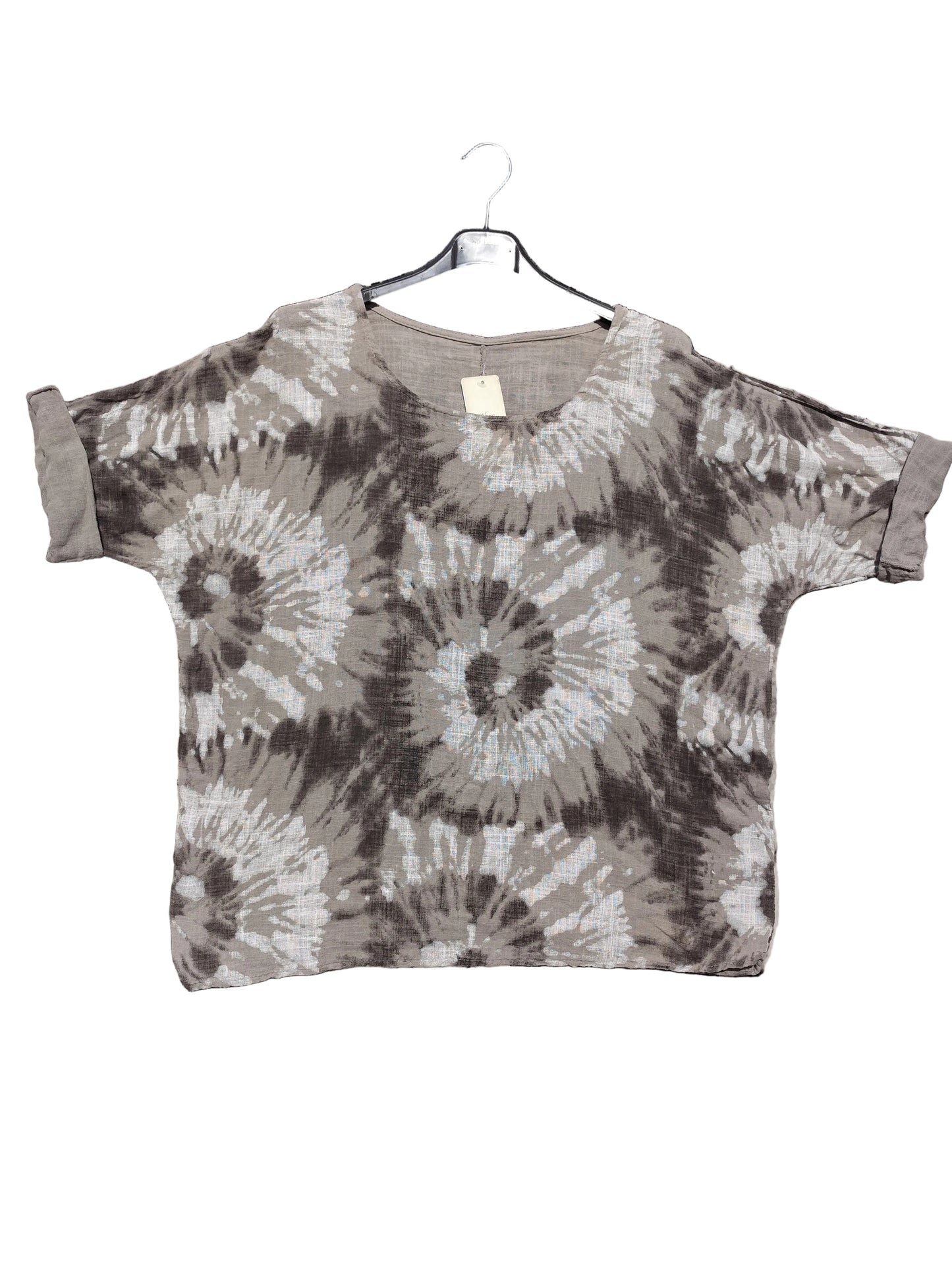 T-shirt Oversize à Motif Tie & Dye - Style Bohème Chic