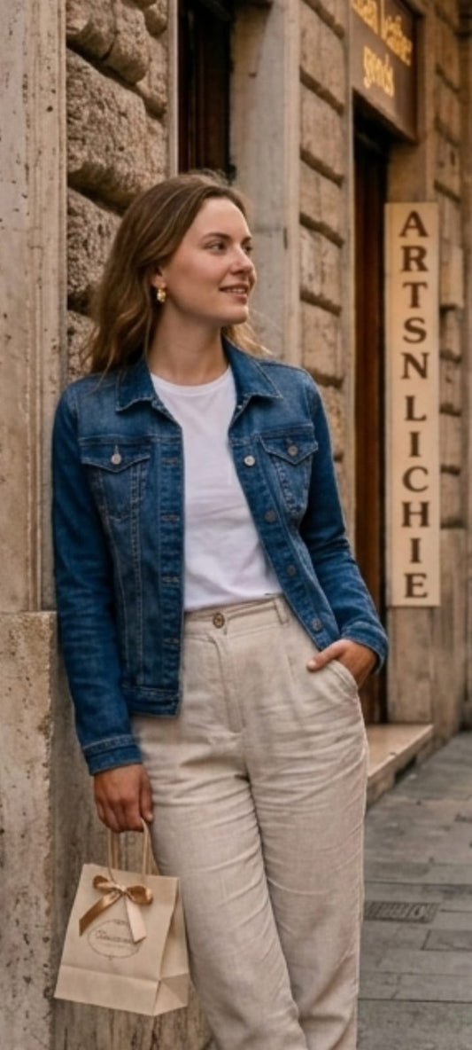 Veste en Jean Intemporelle - Coupe Ajustée & Confort