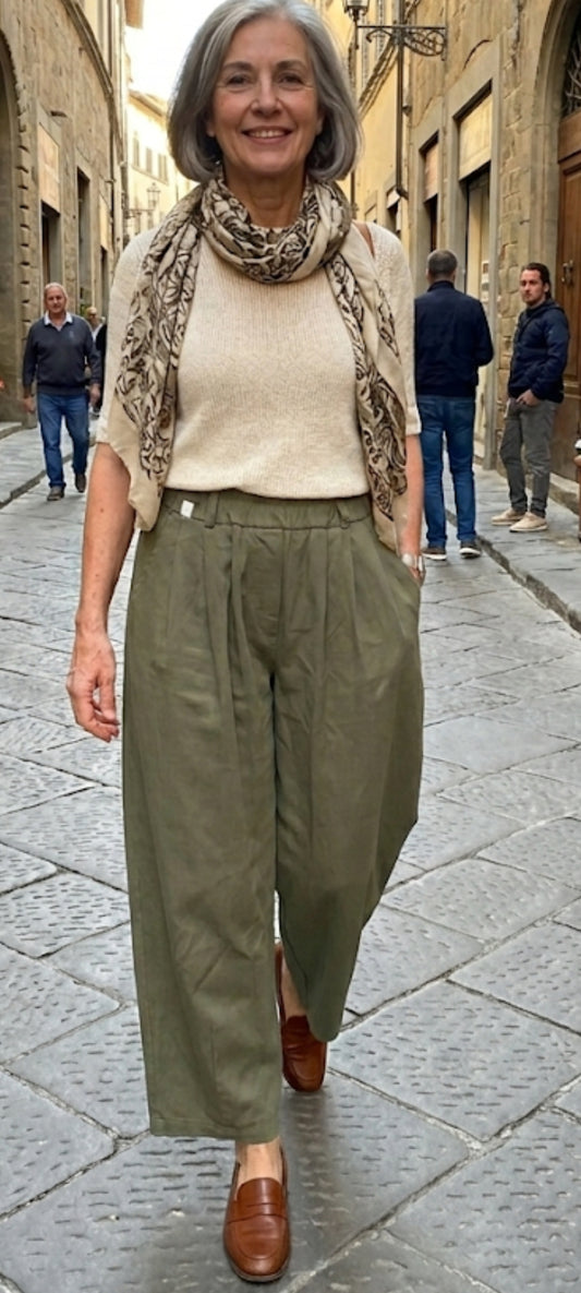 🌟 Pantalon Large Style "Chic Italien" – Confort & Élégance
