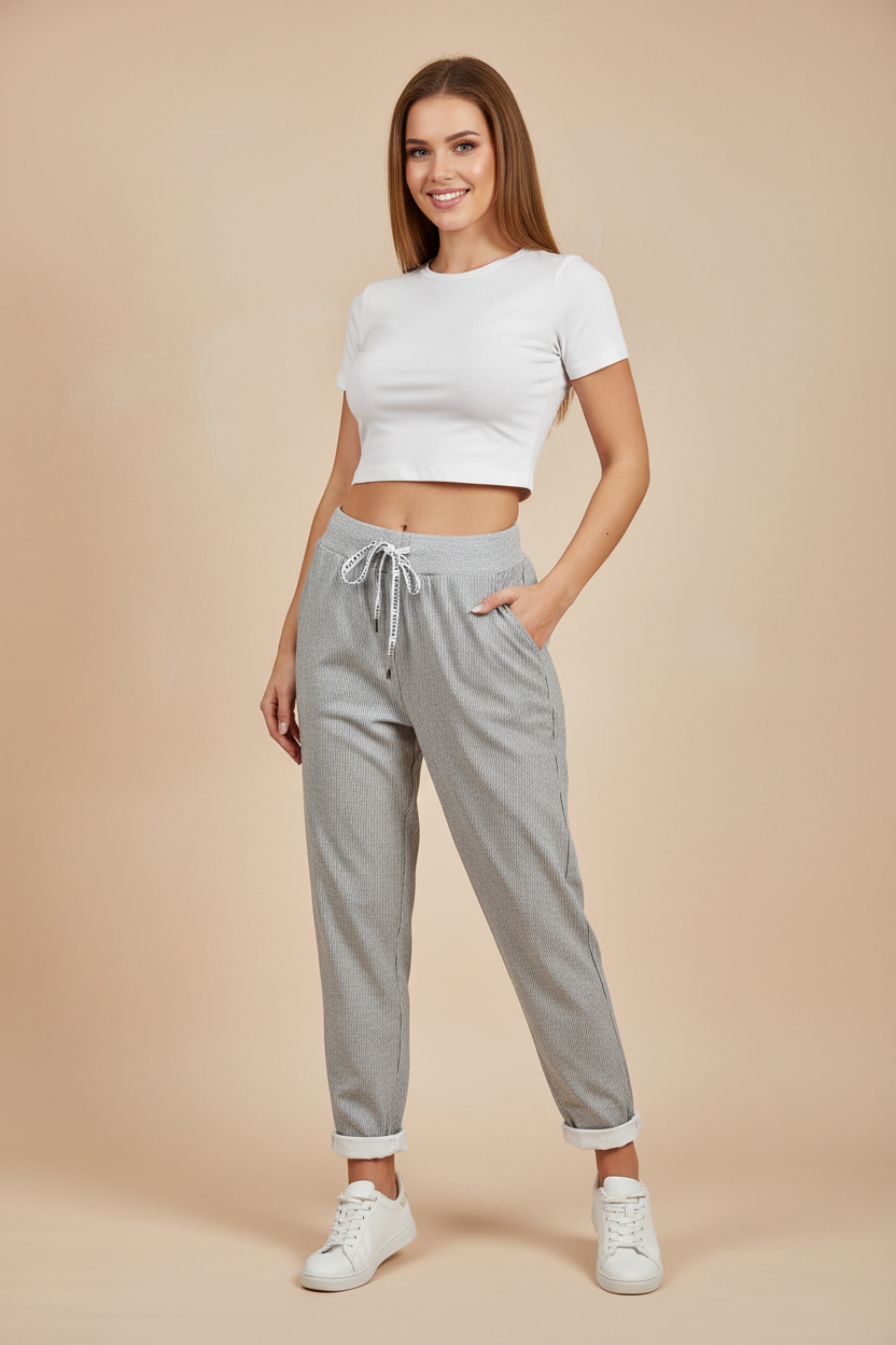 Ange - Pinstripe Jogger Pants