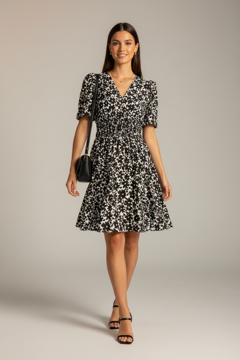 Ange - Robe Courte Fleurie