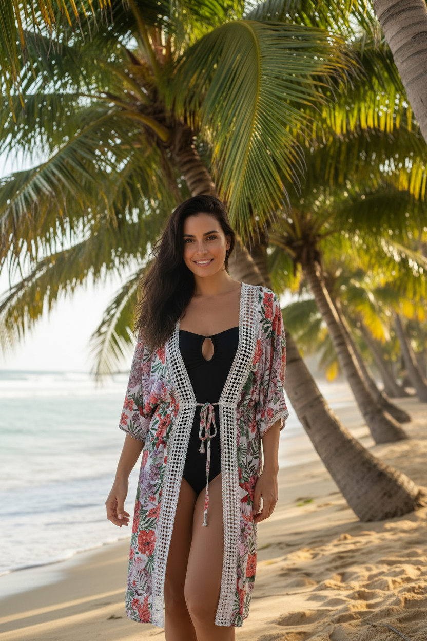 Palmiye Ağaçları Altında Kimono