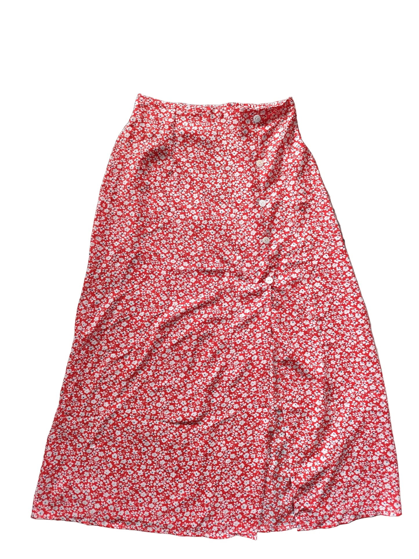 Jupe mi-longue fleurie esprit bohème chic
