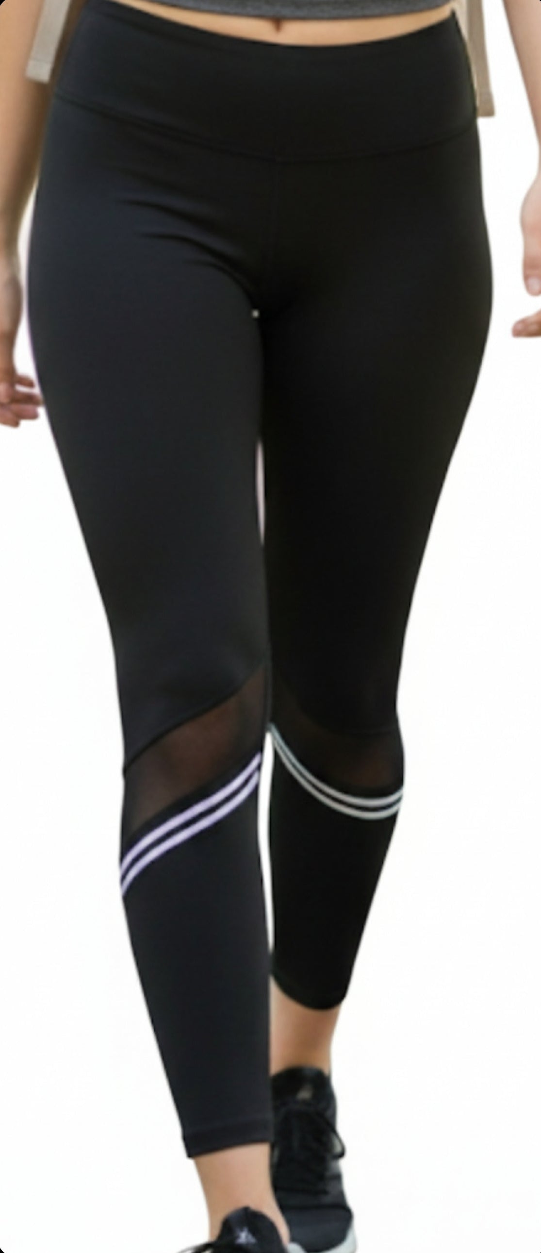 🖤 Legging de Sport "Éclat Mesh" – Performance & Style