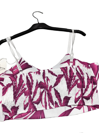 Ensemble Estival Chic – Top Crop & Pantalon Fluide – Imprimé Feuillage