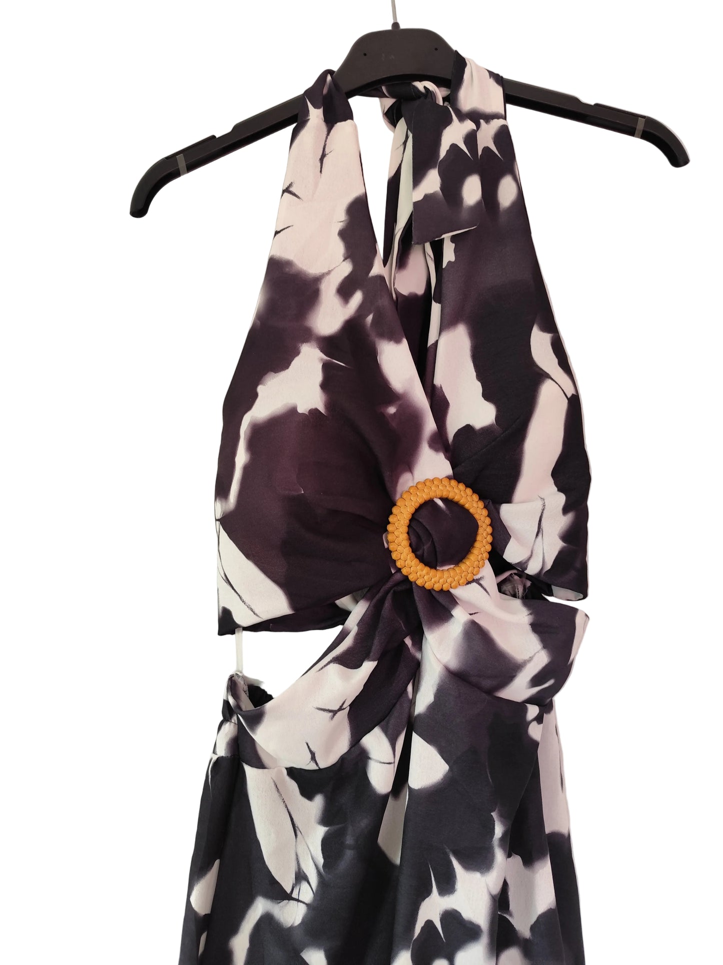 Robe d’Été Dos Nu - Imprimé Floral Abstrait