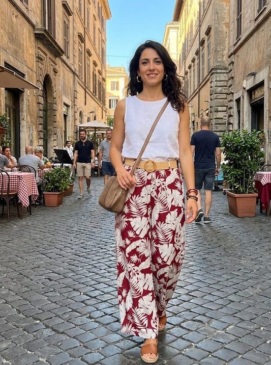 🌿 Le Pantalon Fluide Tropical – L'Indispensable de l'Été