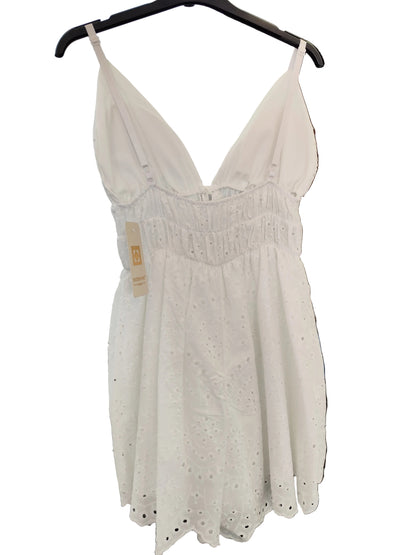 Combishort en Broderie Anglaise – Blanc Bohème