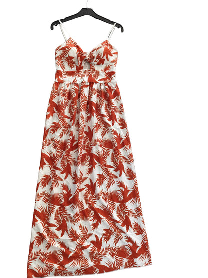 Robe longue estivale à imprimé exotique