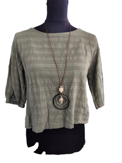 Blouse en Coton Texturé – L’Élégance Estivale Italienne