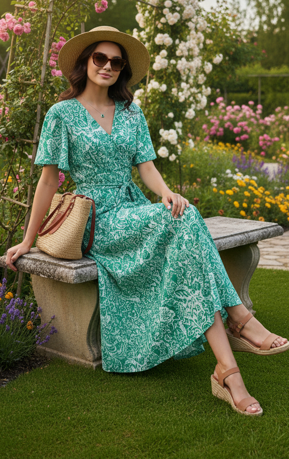 Robe Maxi Bohème à Imprimé Floral – Élégance et Fluidité