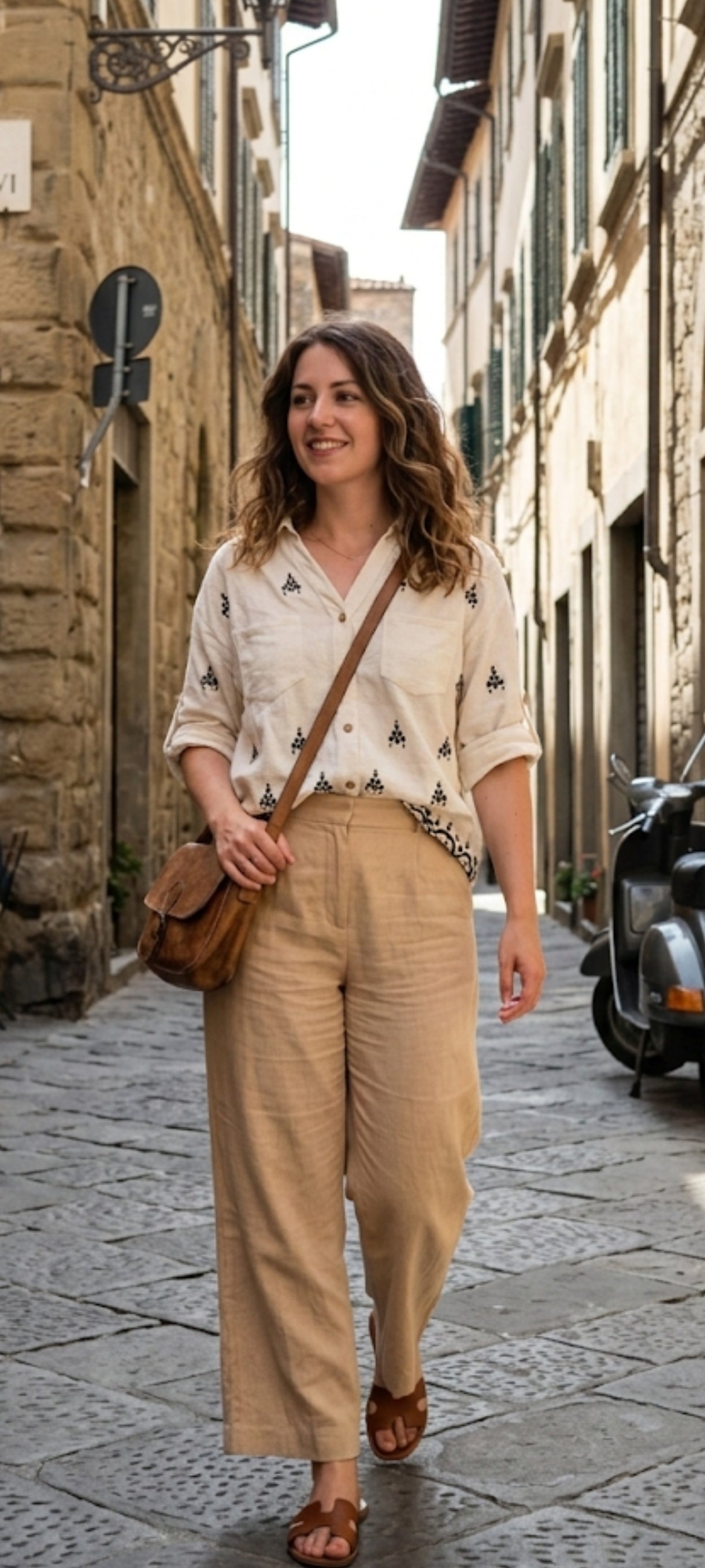 Chemise Bohème Chic en Lin – Brodé et Décontracté