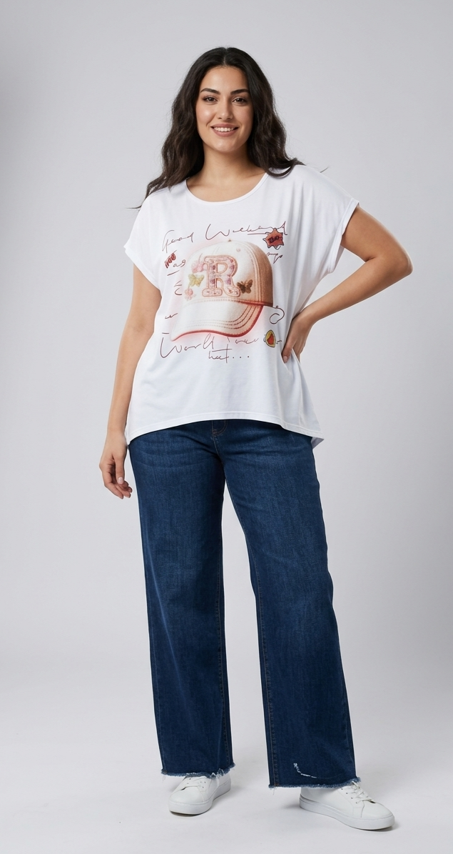 🌟 T-Shirt Graphique "Chic & Relax" – Fabriqué en Italie