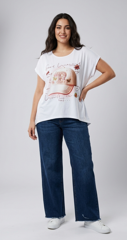 🌟 T-Shirt Graphique "Chic & Relax" – Fabriqué en Italie
