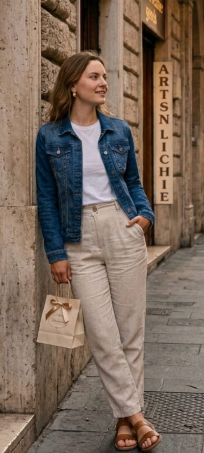 Veste en Jean Intemporelle - Coupe Ajustée & Confort