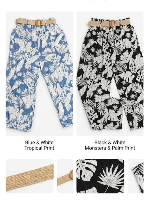 🌿 Le Pantalon Fluide Tropical – L'Indispensable de l'Été