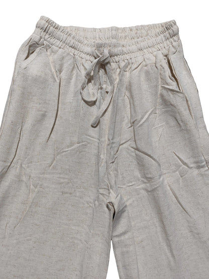 Pantalon Large en Gaze de Coton & Lin – L'Élégance Décontractée"(J005)"
