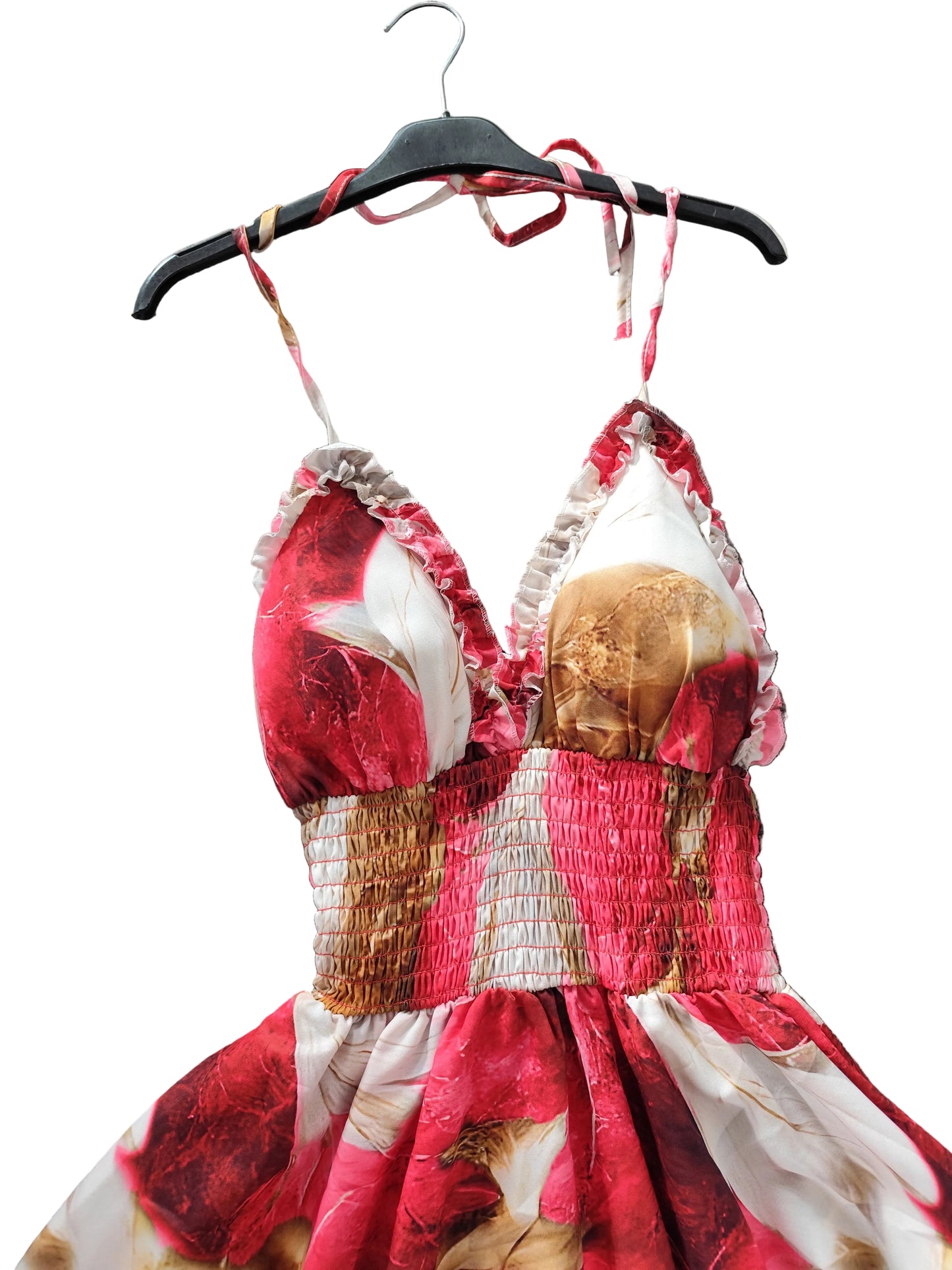 🌸 Robe Patineuse Fleurie – Dos Nu & Bohème 🌸