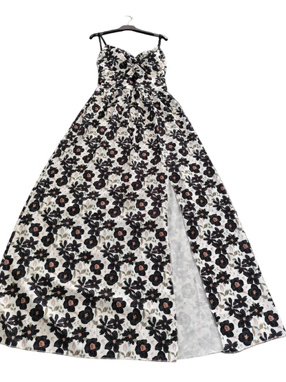 Robe Longue Estivale à Imprimé Floral – Élégance et Fluidité