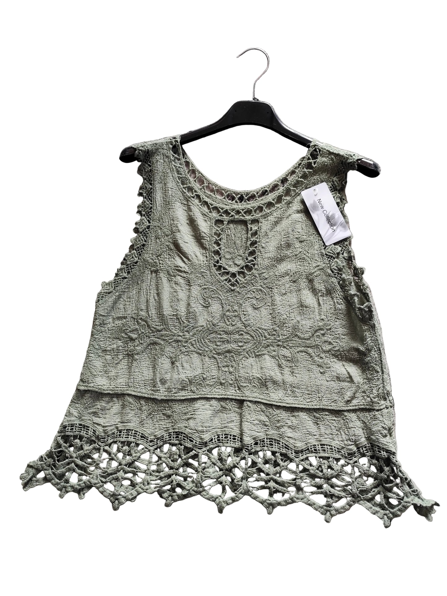 Top de Été Bohème en Gaze de Coton Brodée