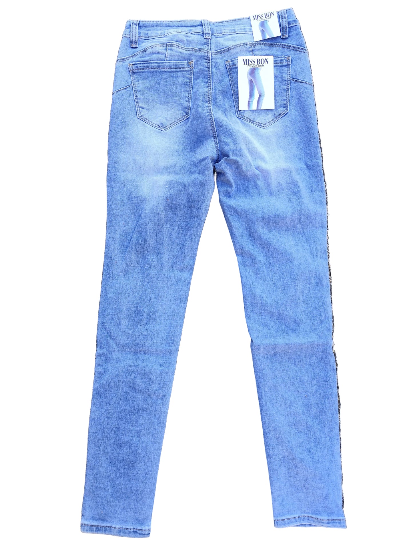 Jean Skinny Effet Push-Up et Détails Détruits "Miss Bon" – Le Parfait Denim Décontracté et Gainant