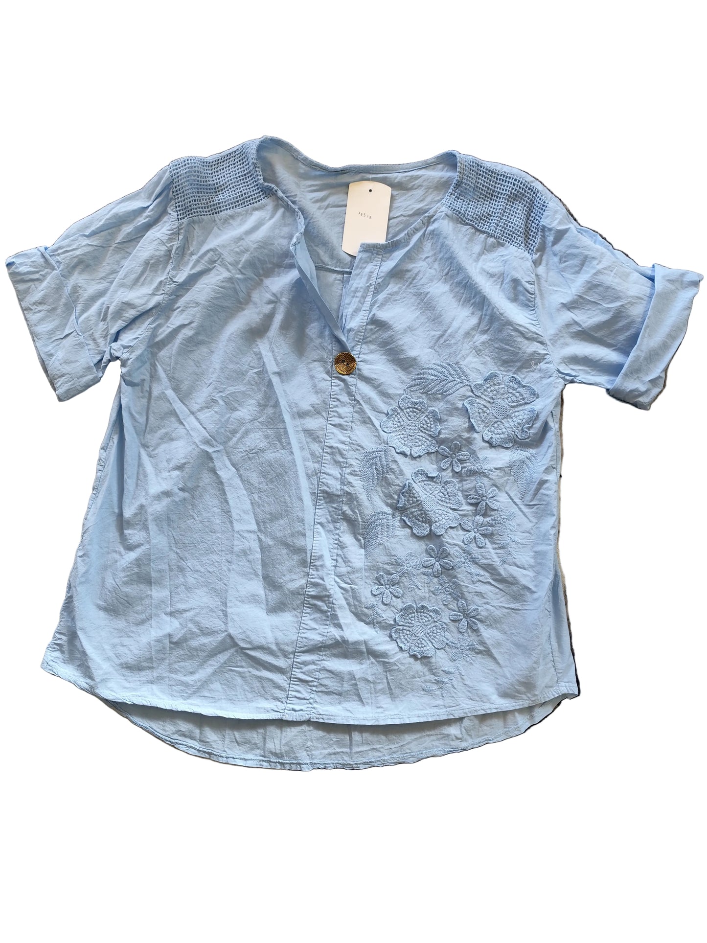 Tunique Bohème en Coton avec Broderies Florales