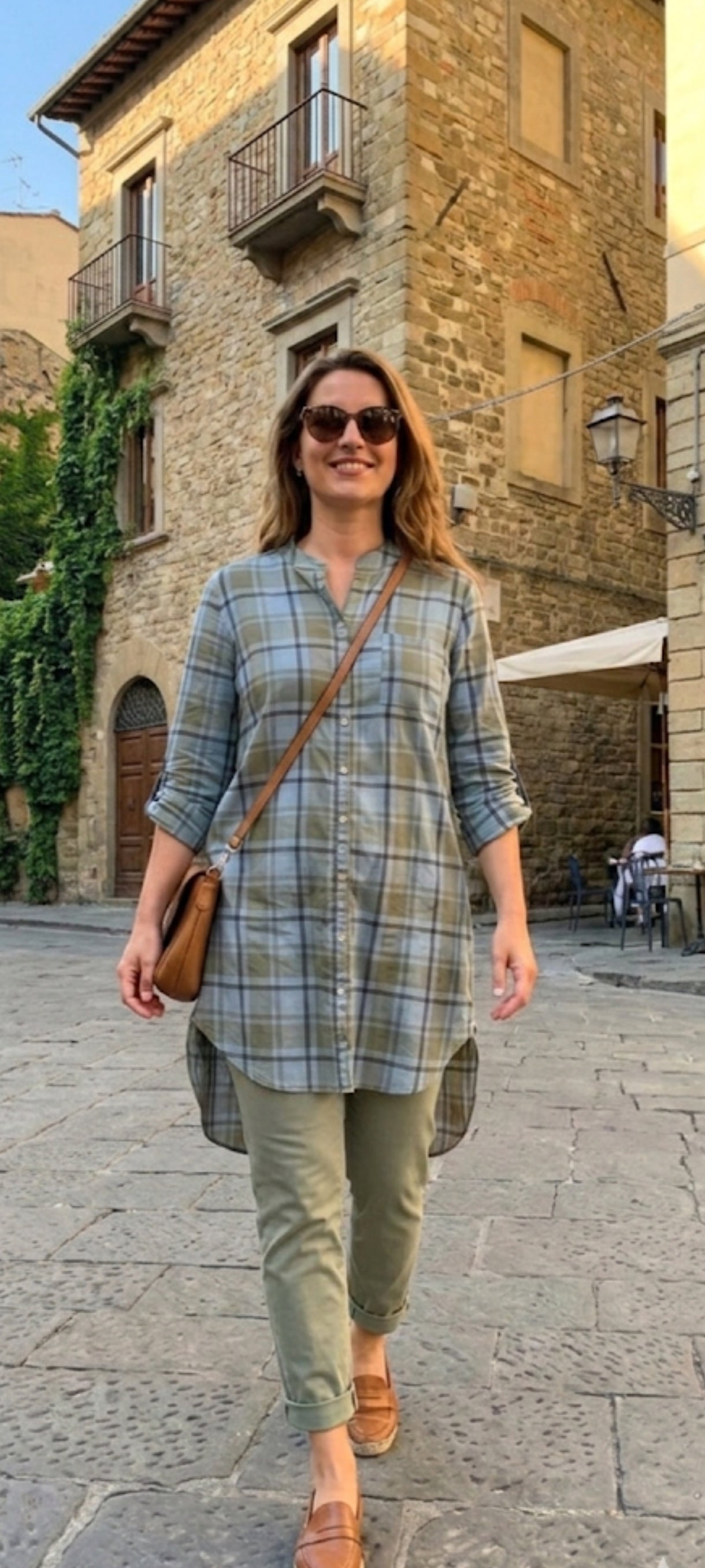 Tunique Chemise à Carreaux – 100% Coton (Taille Unique)