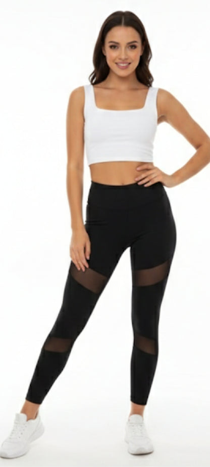 🖤 Legging Fitness "Onyx Mesh" – Style & Performance