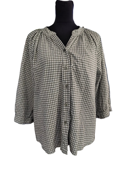 Blouse Gingham "Dolce Vita" – Fabriquée en Italie