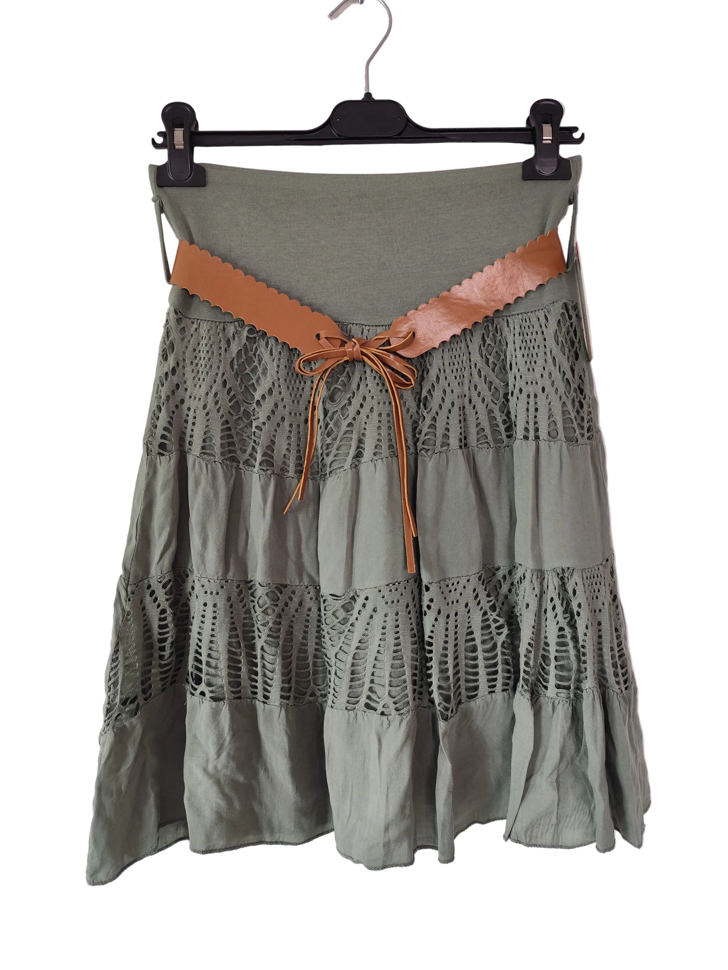 Jupe Courte Bohème "Moda Italia" – Avec Ceinture
