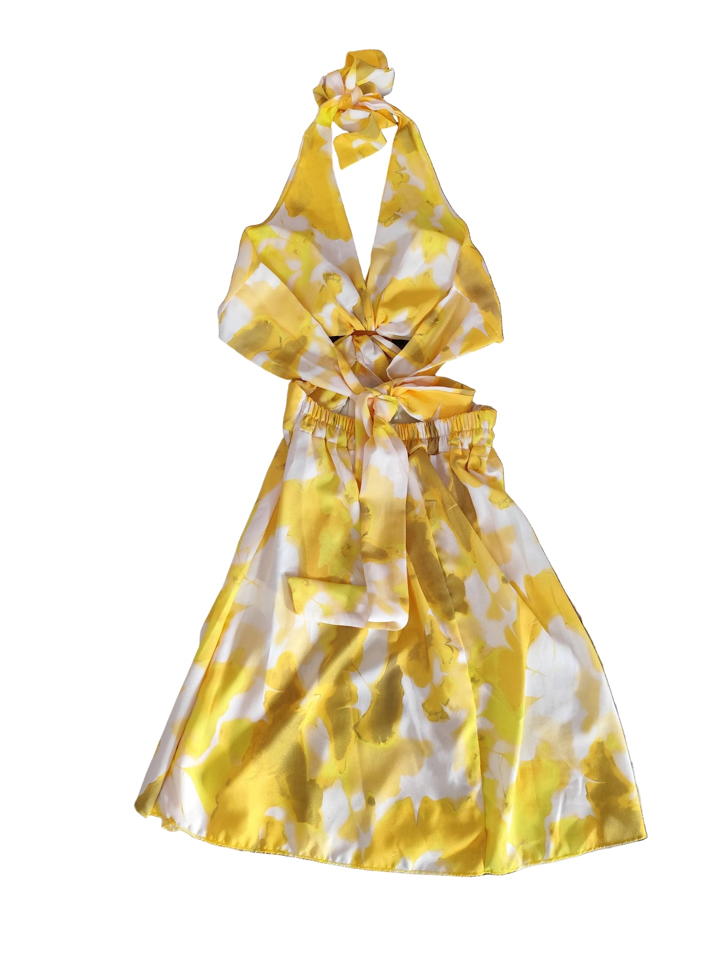 Robe d’Été Dos Nu - Imprimé Floral Abstrait