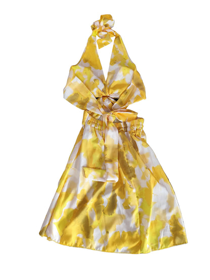 Robe d’Été Dos Nu - Imprimé Floral Abstrait
