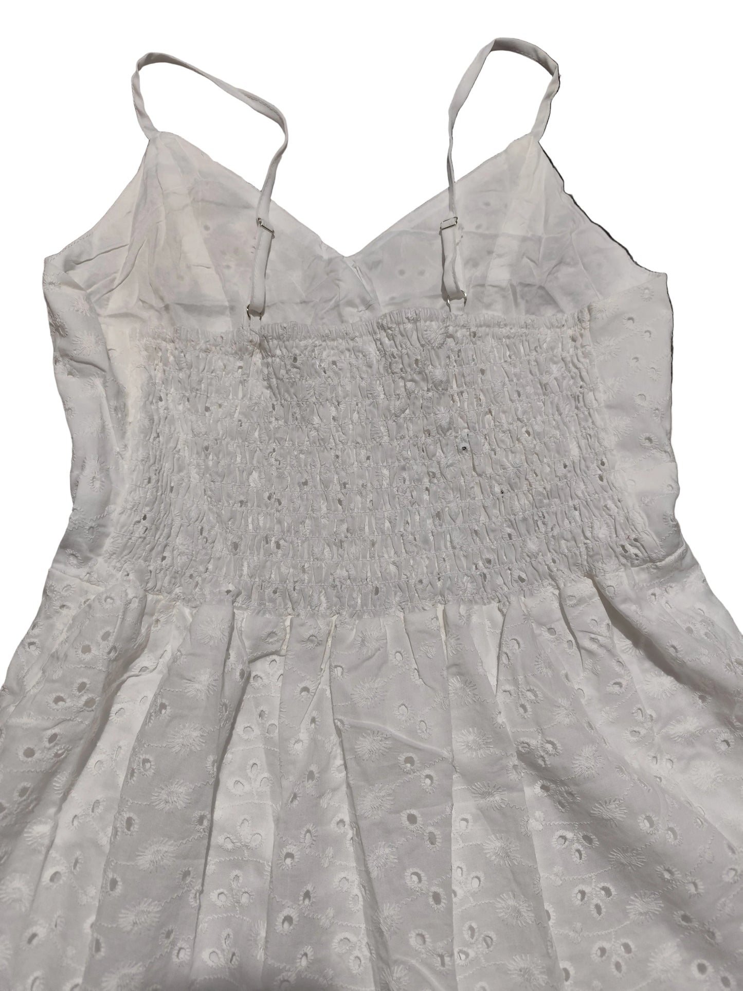Robe Longue en Broderie Anglaise – Blancheur Éclatante(MY-58)