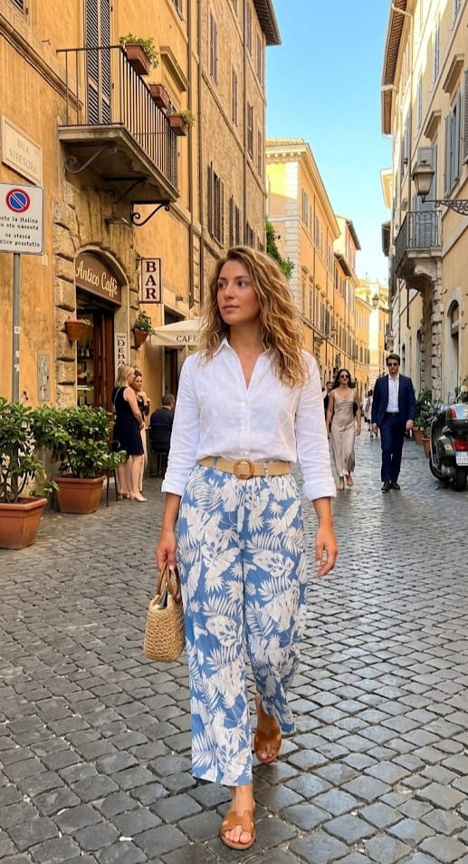 🌿 Le Pantalon Fluide Tropical – L'Indispensable de l'Été