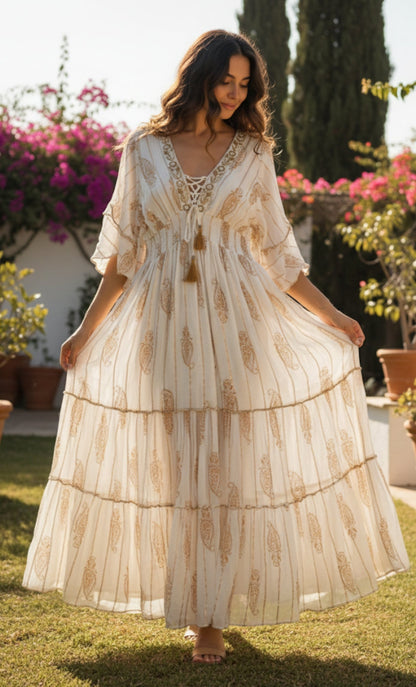 ✨ Robe Maxi Bohème-Chic – Style Riviera