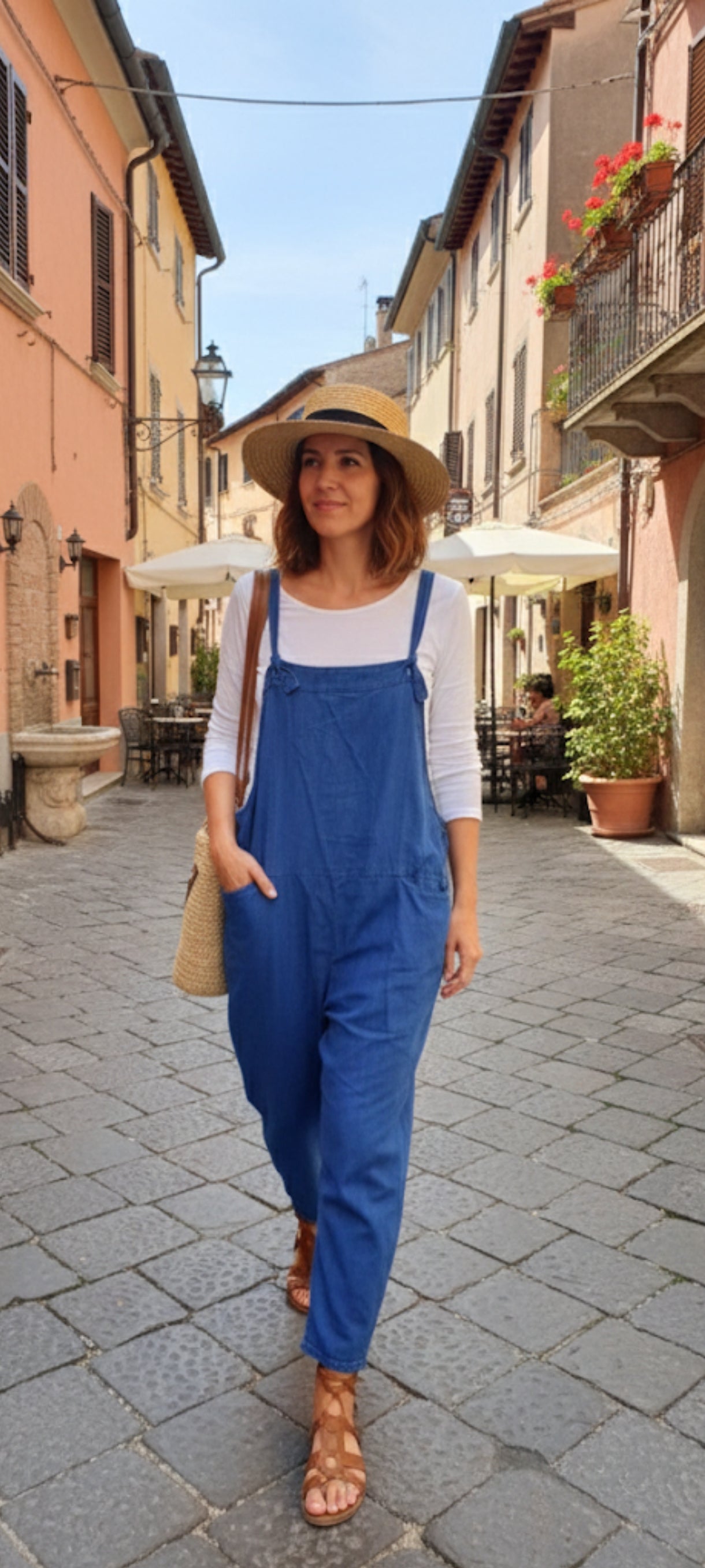 🌟 Salopette en Coton – Style Bohème & Confort (Taille Unique grand taille)