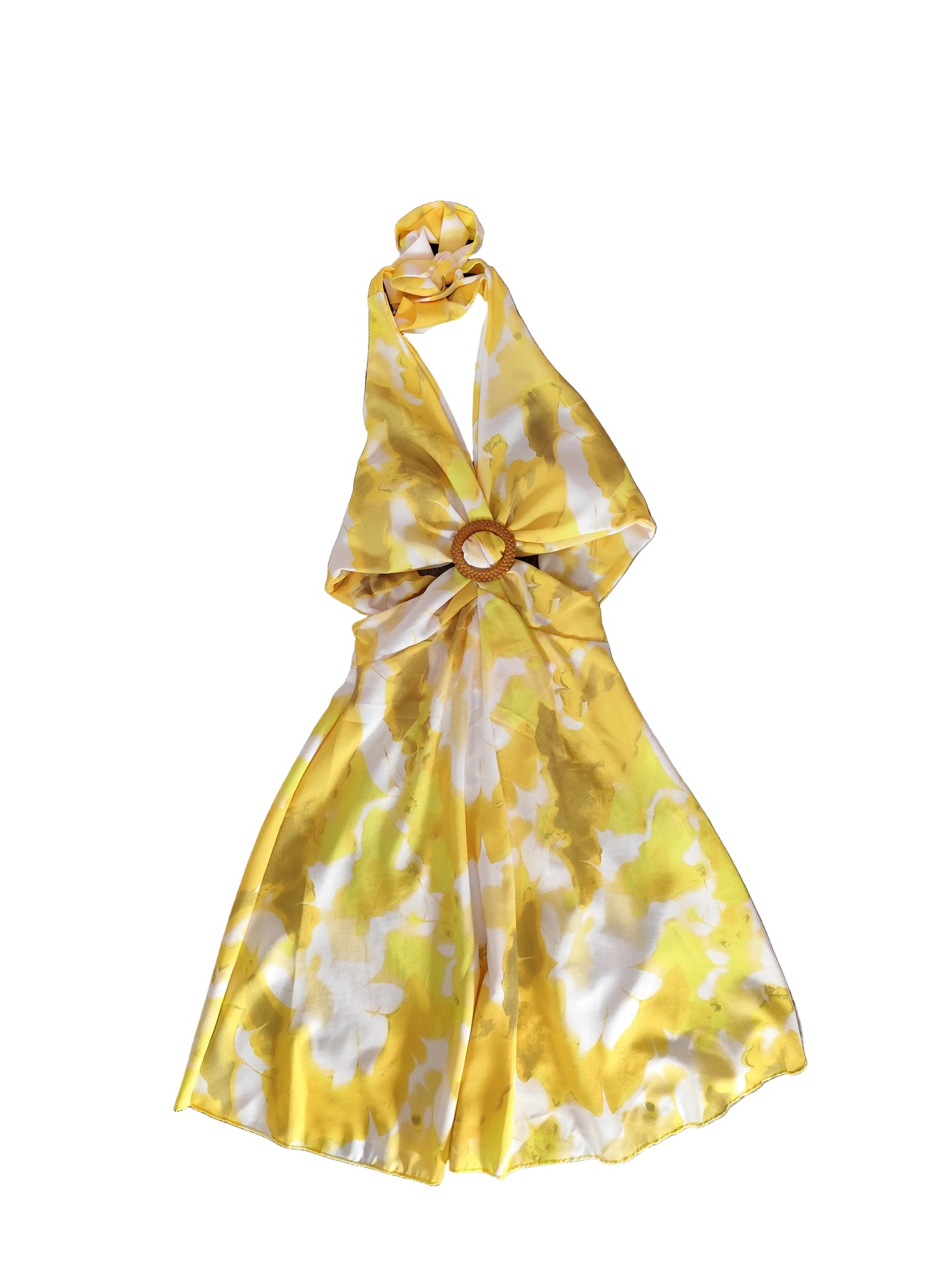 Robe d’Été Dos Nu - Imprimé Floral Abstrait