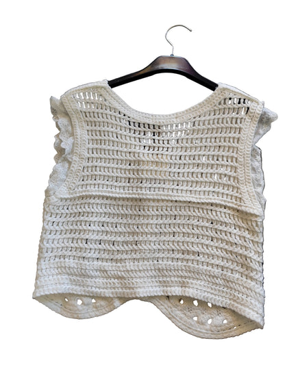 Top en Maille Crochetée "Bohème Chic"