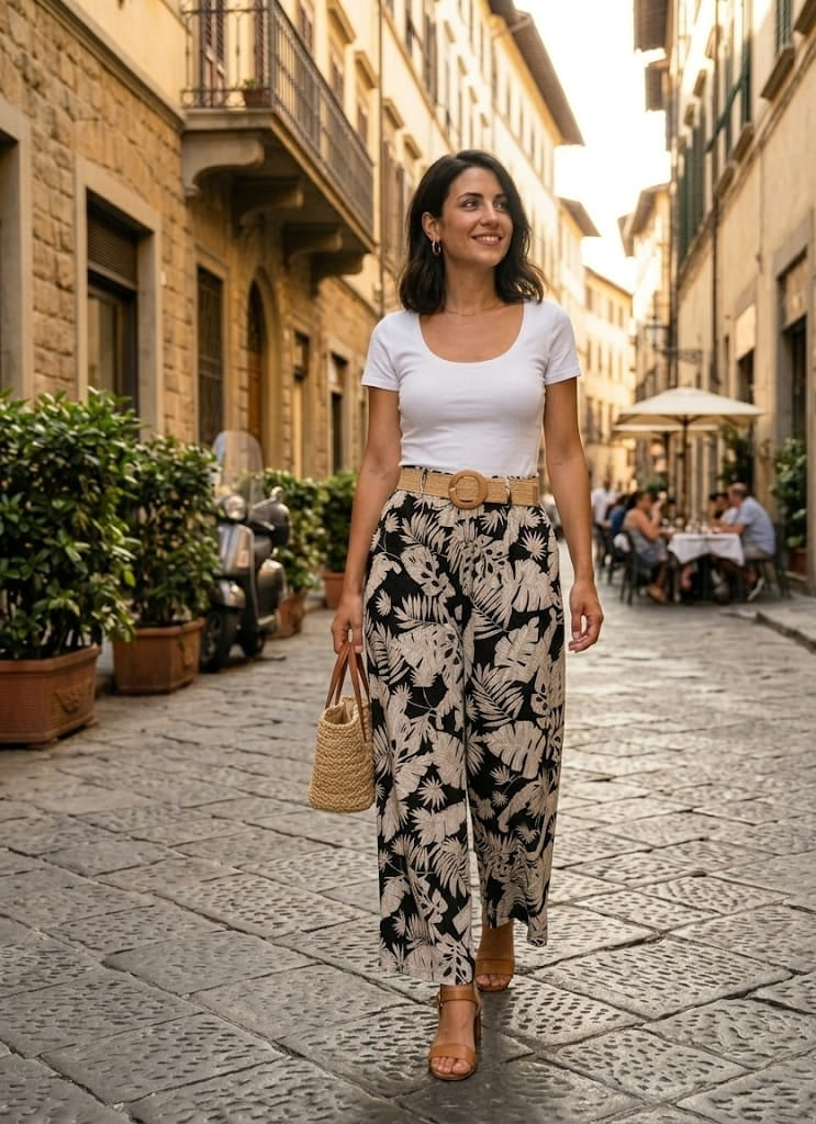 🌿 Le Pantalon Fluide Tropical – L'Indispensable de l'Été