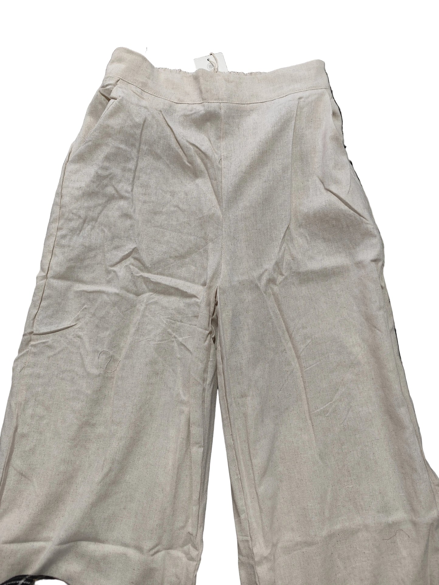 Pantalon Large en Coton - Style Bohème avec Broderie Anglaise