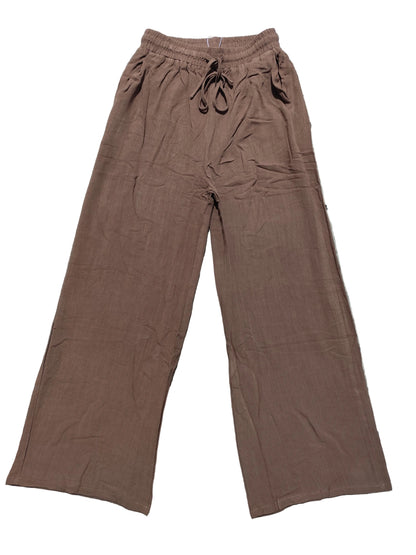Pantalon Large en Gaze de Coton & Lin – L'Élégance Décontractée"(J005)"