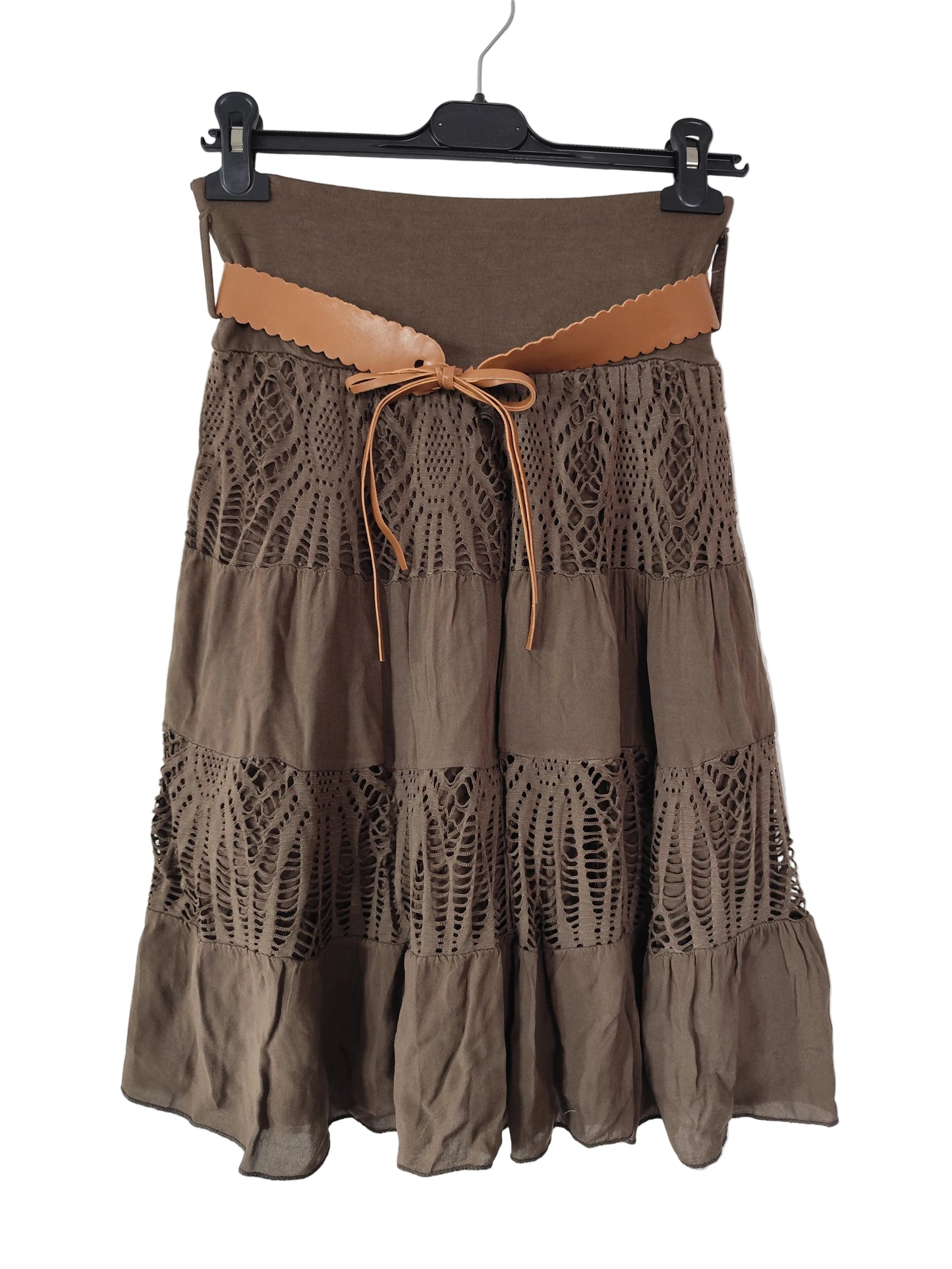 Jupe Courte Bohème "Moda Italia" – Avec Ceinture