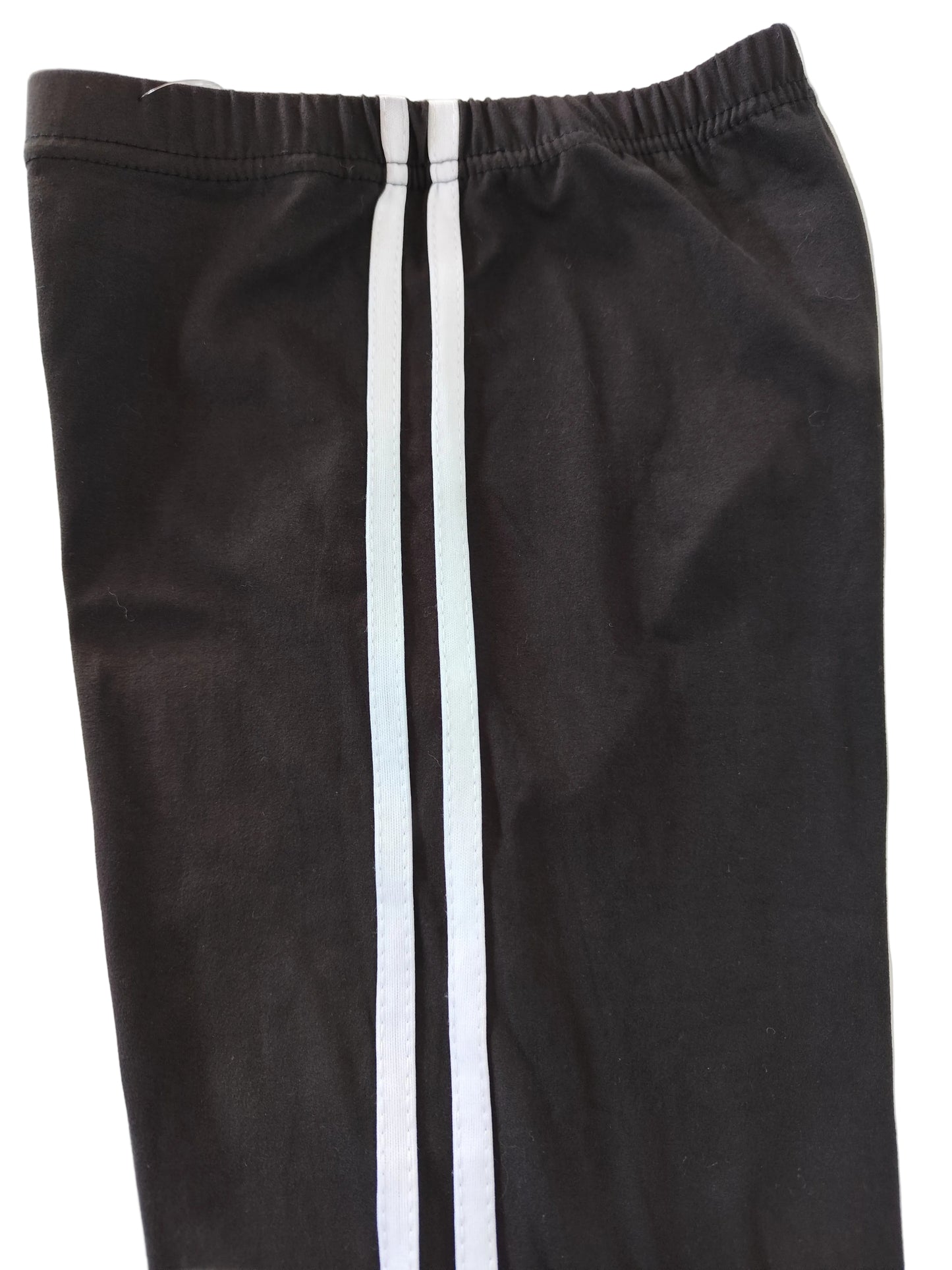 Legging Sport & Lifestyle – Noir à Bandes Latérales Blanches ✨